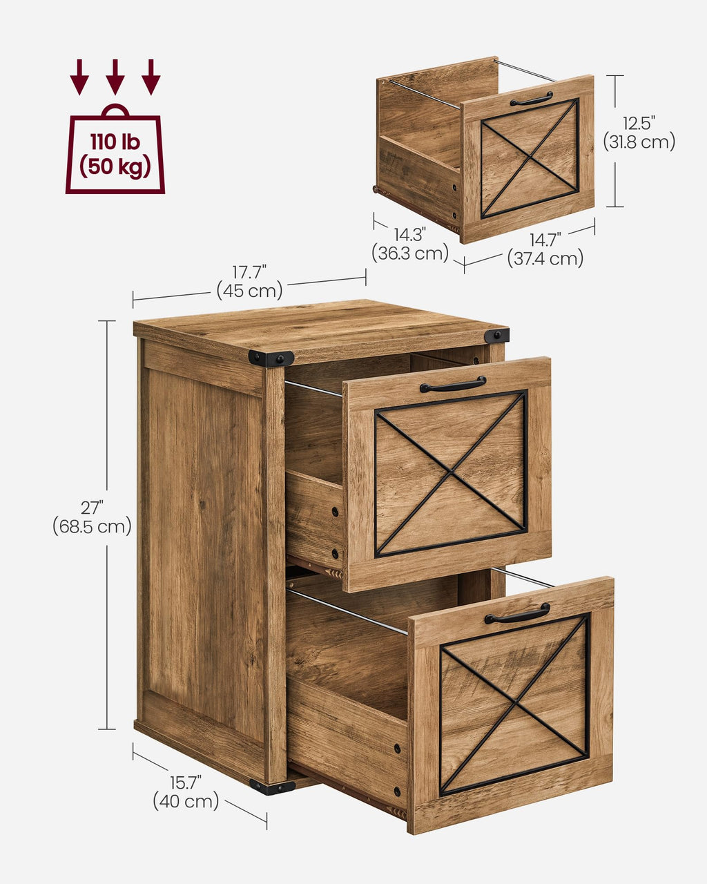 File Cabinet with 2 Drawers K42039