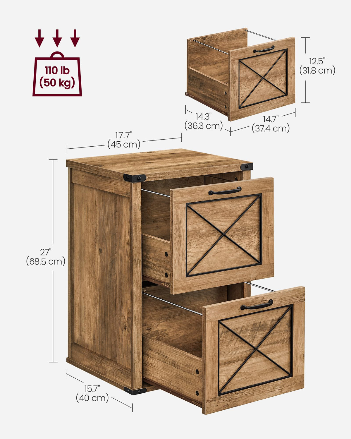 File Cabinet with 2 Drawers K42039