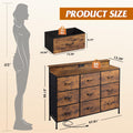 Rustic Brown 2-Pack Dresser TV Stand F4916