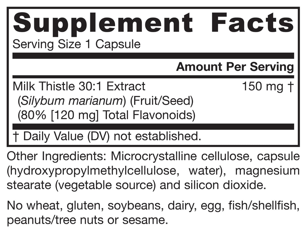 Milk Thistle 150mg 200 Capsules N918