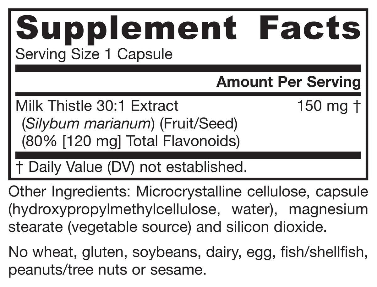 Milk Thistle 150mg 200 Capsules N918