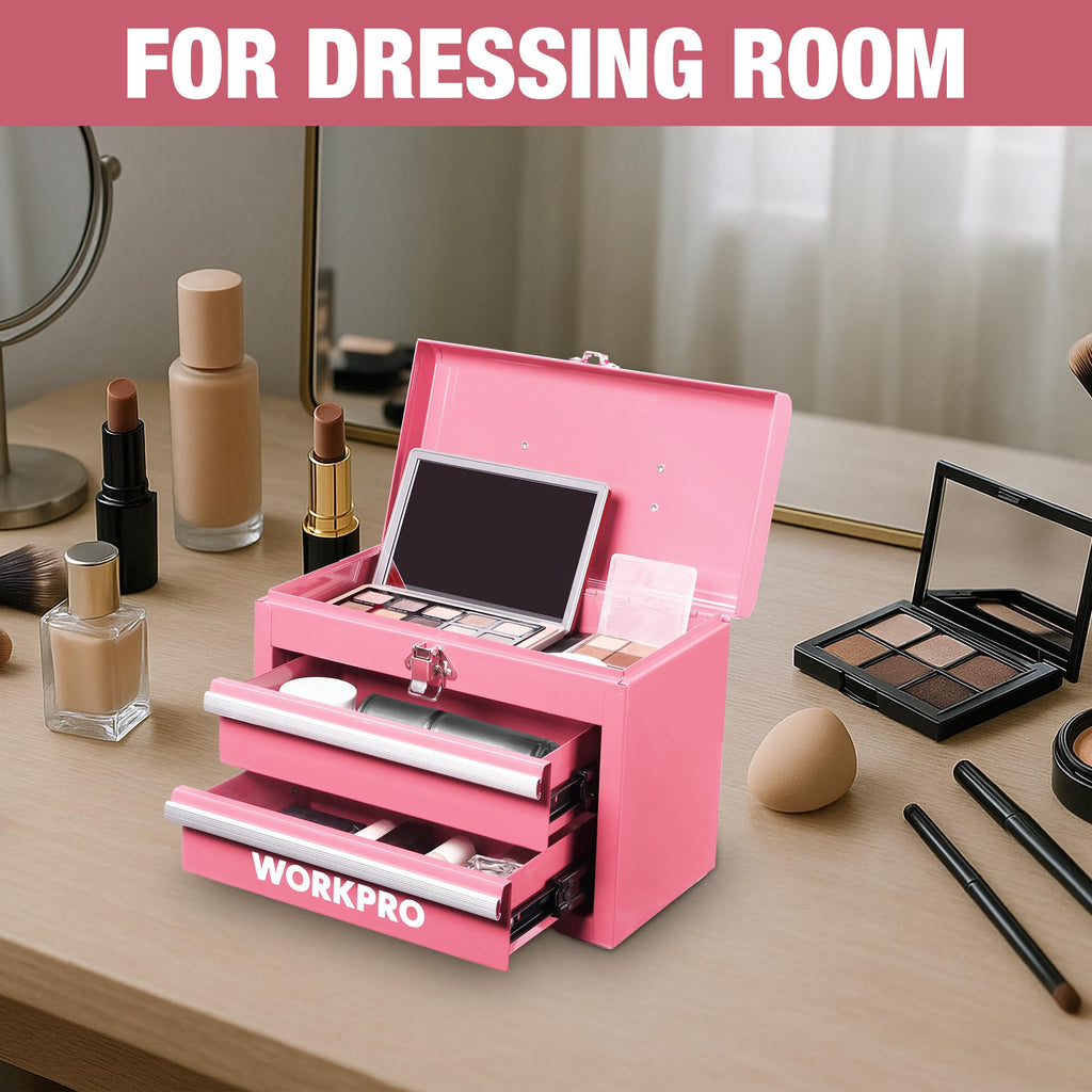 Portable Mini Metal Tool Box with 2 Drawers T6508