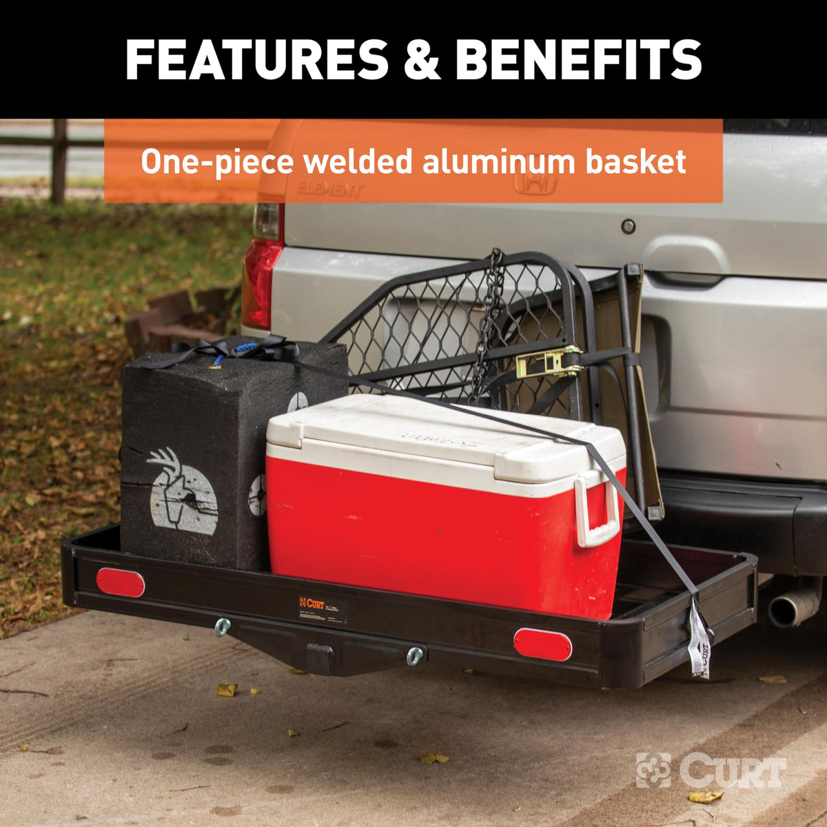 Black Aluminum Hitch Cargo Carrier B1558