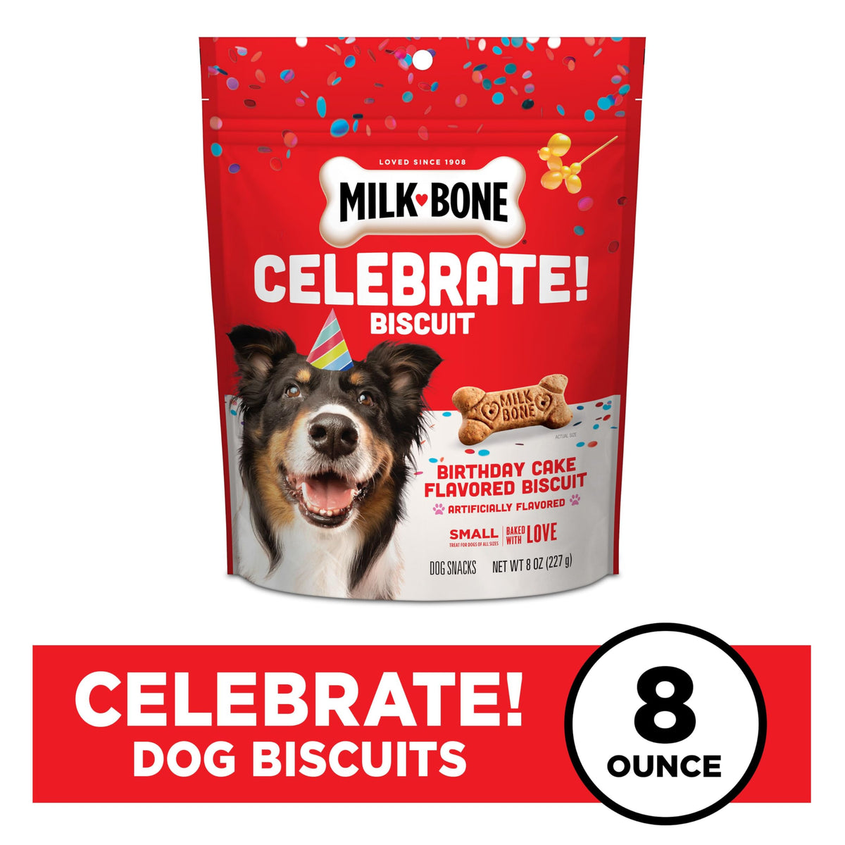 Artificially Flavored Biscuits Small Dog Treats 8 oz Bag Pack of 6 E5565