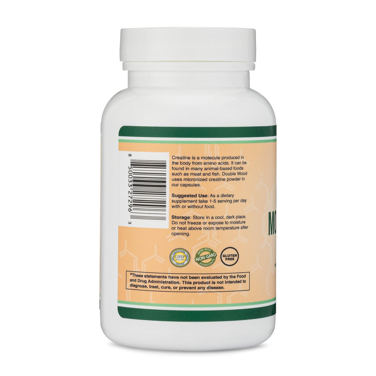 Creatine Monohydrate Capsules 1,000mg Vegan 120 Capsules R124