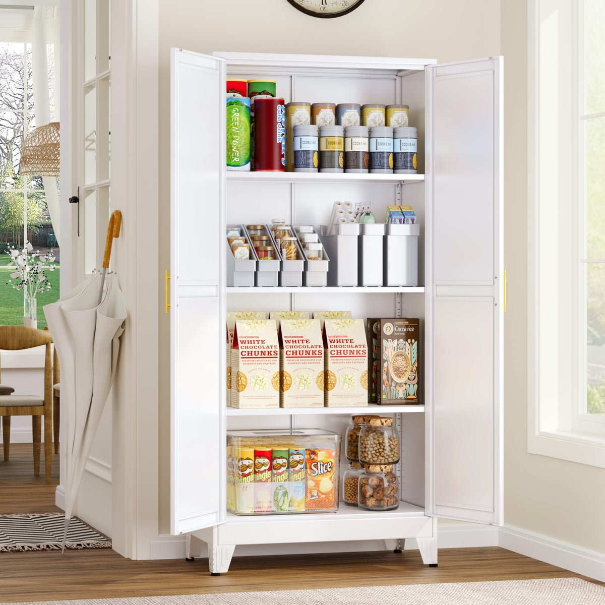Metal Pantry Cabinet with 2 Door H7326
