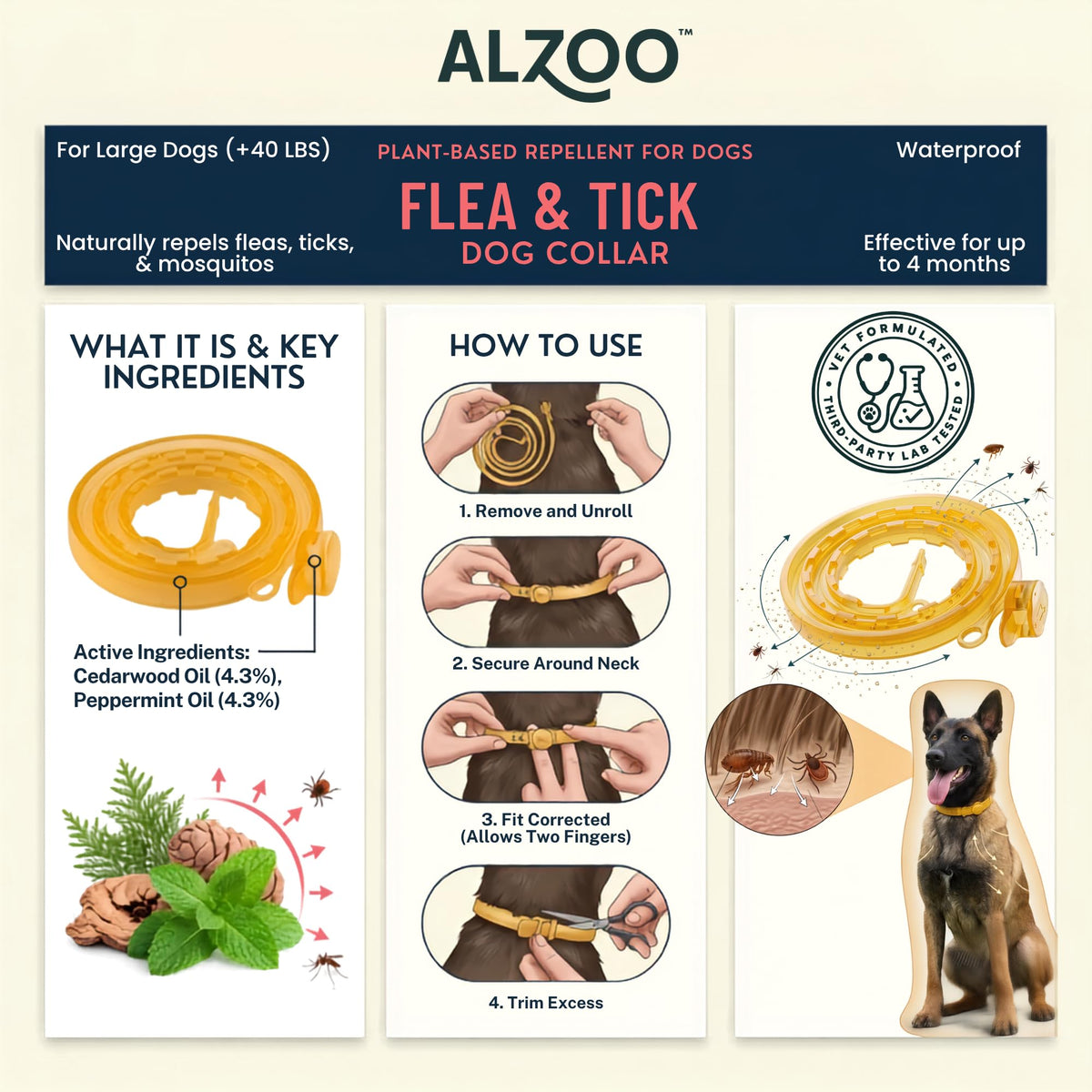 Plant Based Flea & Tick Dog Collar W164421