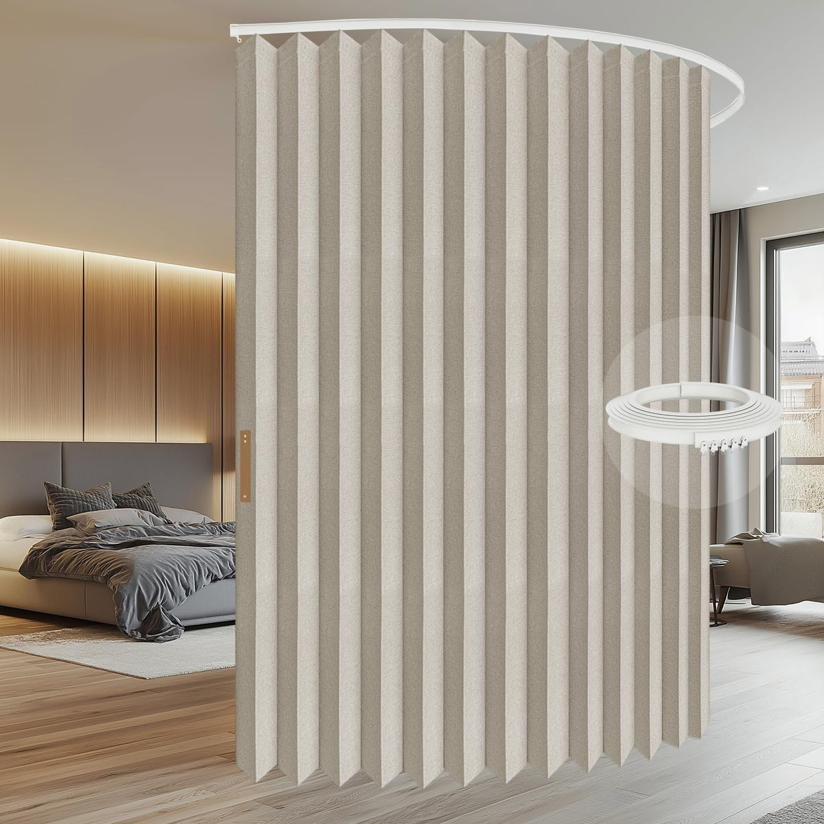 Blackout Room Divider Curtains Cream White W100 x L84 1 Pack B95502