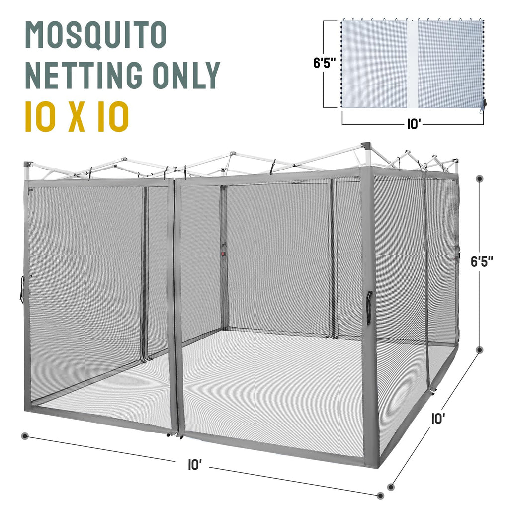 Gazebo Replacement Mosquito Netting 10 x 10ft Grey R989434