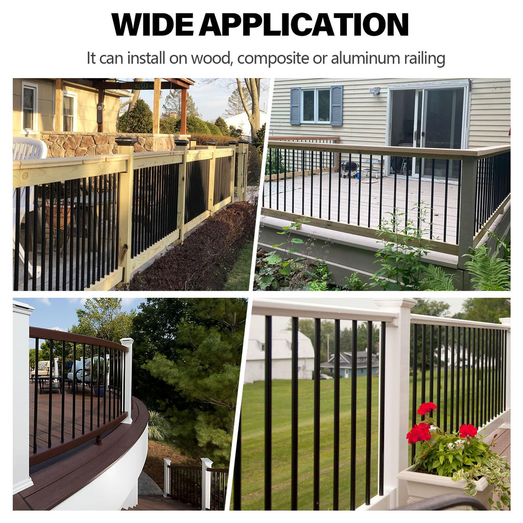 51 Pack 36" Black Aluminum Deck Balusters H308861