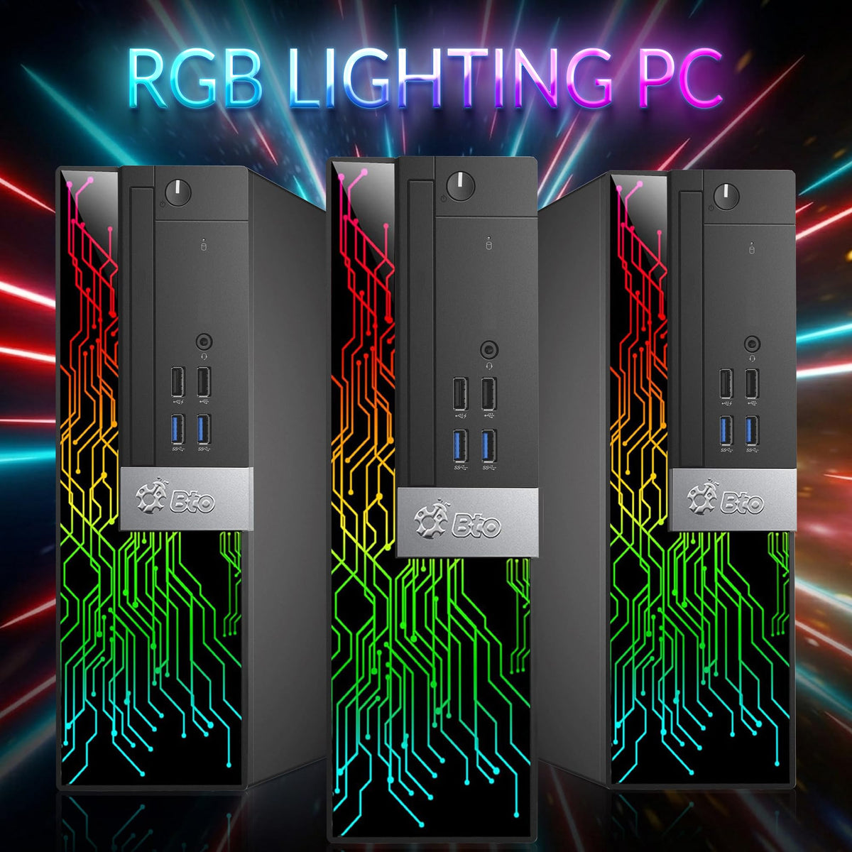 RGB Gaming PC with 24 Inch Monitor Intel i5 16GB RAM 512GB SSD K680