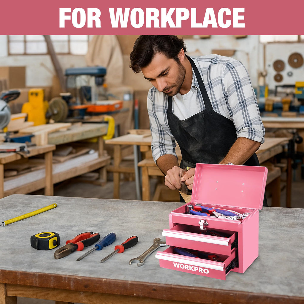 Portable Mini Metal Tool Box with 2 Drawers T6508