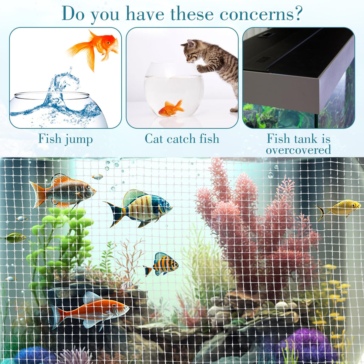 Clear Mesh Fish Tank Lid 4 x 5 feet I77532