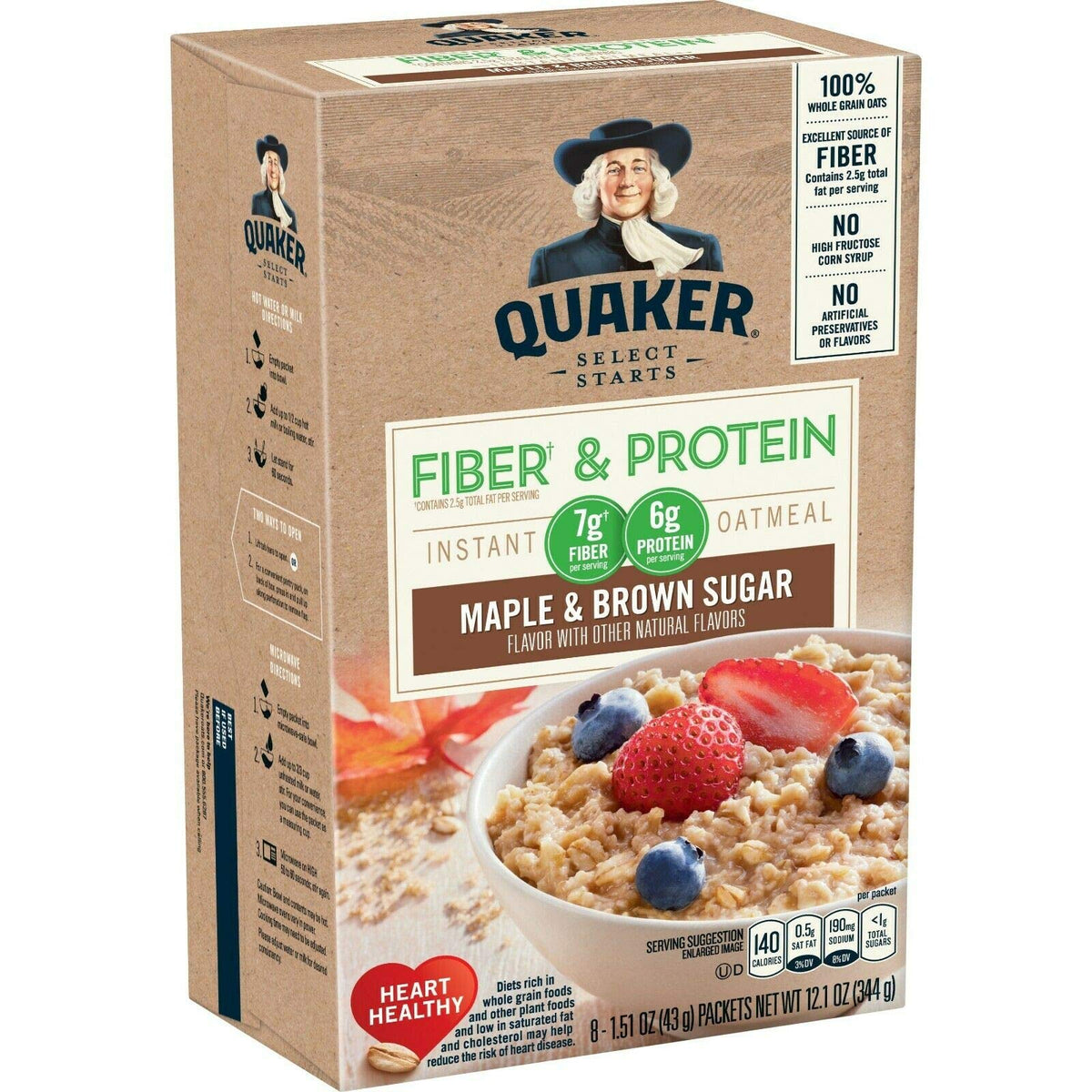 Instant Oatmeal Fiber & Protein Maple Brown Sugar 8 Count A153