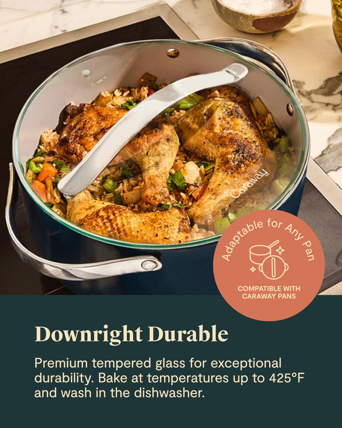 10.5" Tempered Glass Lid for Pots and Pans D522196