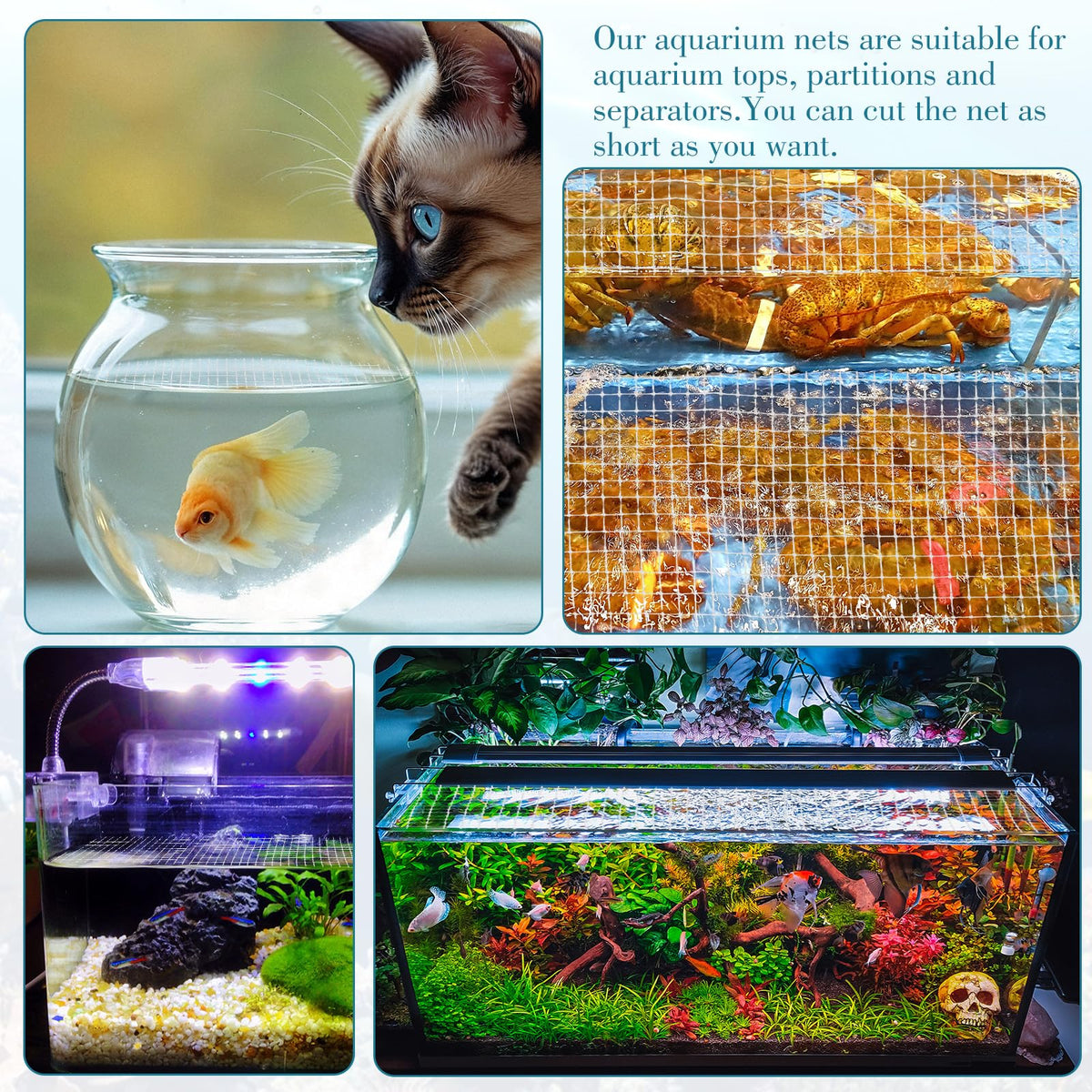 Clear Mesh Fish Tank Lid 4 x 5 feet I77532